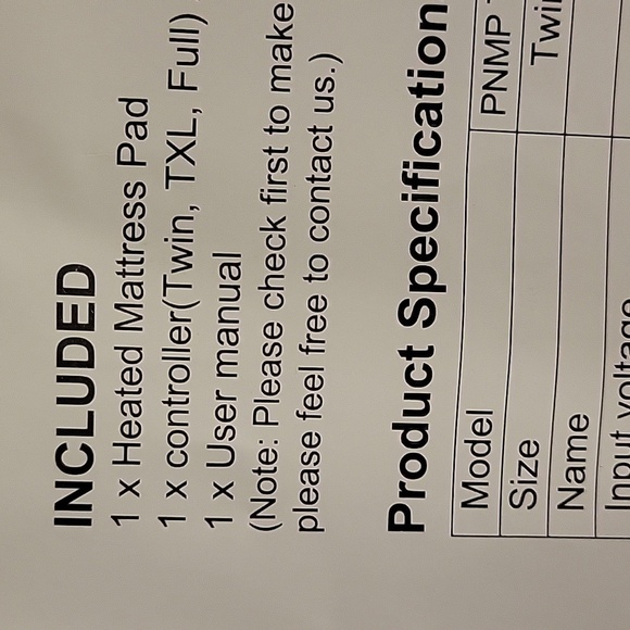 Heated White Quilted Mattress Pad with Controller New - Picture 12 of 15